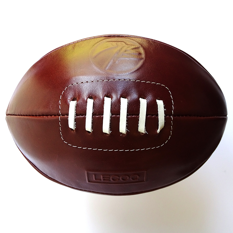 BALLON DE RUGBY MARRON/BLANC