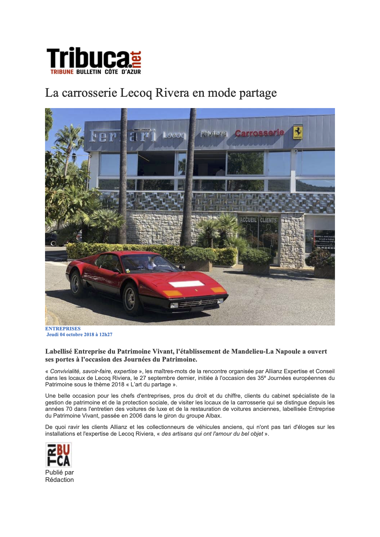 Tribune Bulletin Côte d'Azur